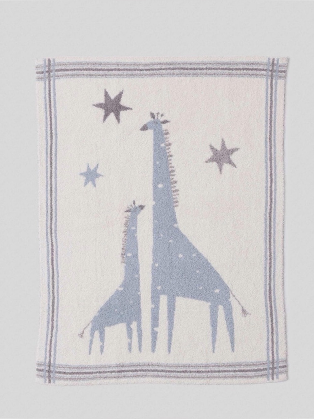 Barefoot Dreams CozyChic Giraffe Stroller Blanket 30x40 Rain Drop Multi